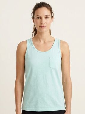 J.Crew Garment Dyed Tank Top Mint Green XXS Pocket Casual Basic Minimalist Y2K